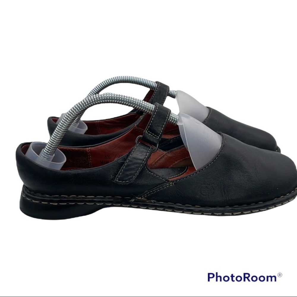 Born Leather Mary Jane Flats Black Sz 8.5